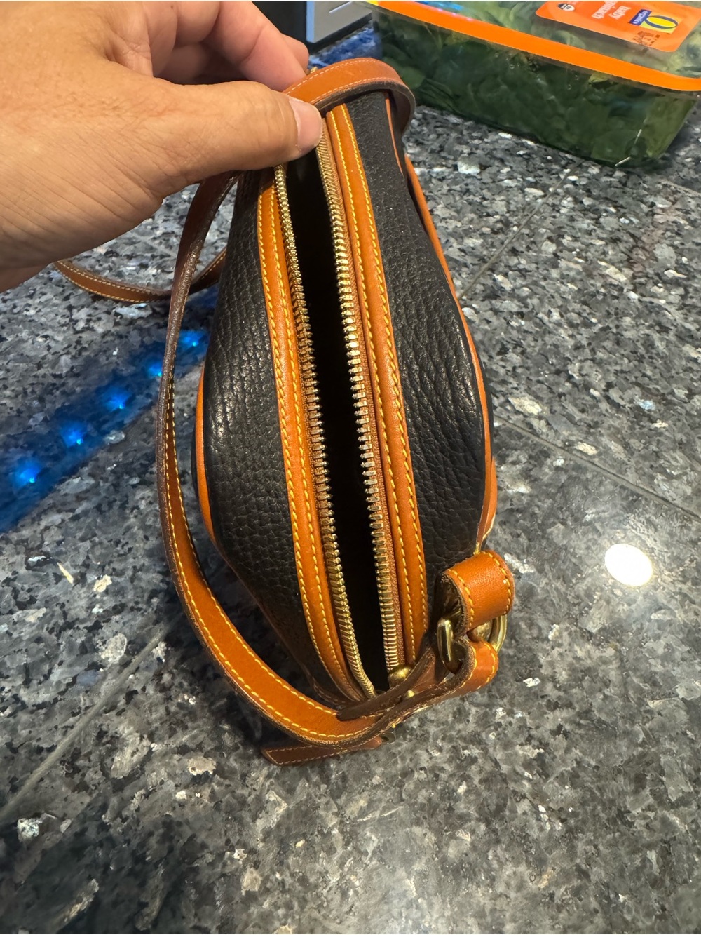 Vintage Dooney & Bourke R217 Camera Bag All Weather Leather - Picture 4 of 7
